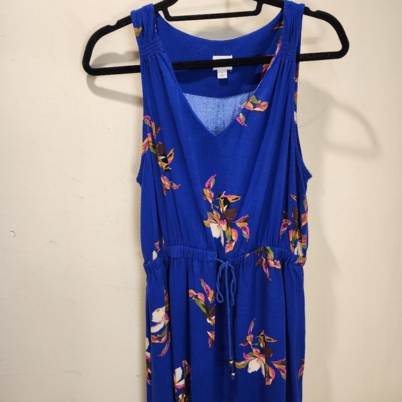 A New Day Floral Blue Sleeveless Casual Maxi Dress Size L - Picture 4 of 16